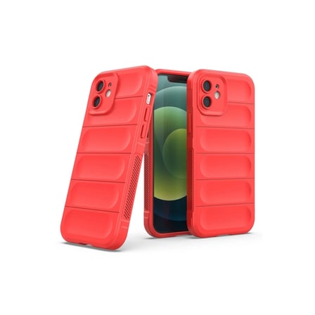 Hediyelik Apple İphone 12 Kılıf Optimum Silikon - Kırmızı