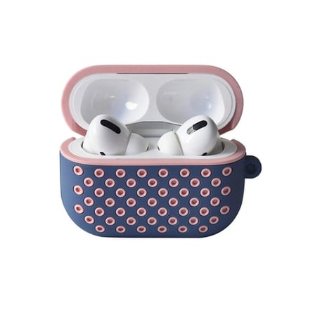 Hediyelik Apple Airpods Pro 2 (2.nesil) Spor Delikli Kılıf - Mavi-pembe
