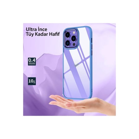 Hediyelik Apple İphone 13 Pro Max Kılıf Power Silikon - Sierra Blue