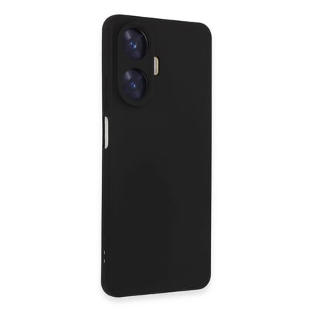 Hediyelik Realme C55 Kılıf Nano İçi Kadife Silikon - Siyah
