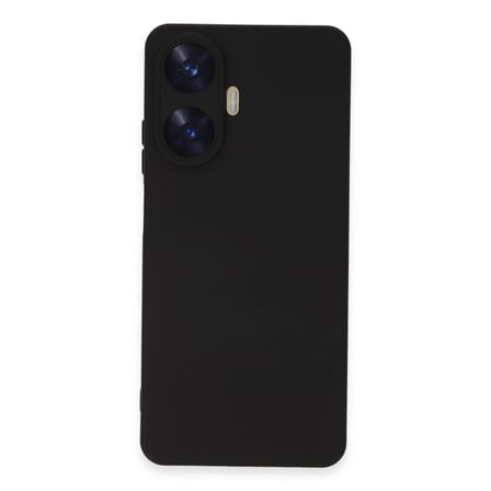 Hediyelik Realme C55 Kılıf Nano İçi Kadife Silikon - Siyah