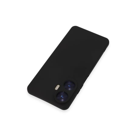 Hediyelik Realme C55 Kılıf Nano İçi Kadife Silikon - Siyah