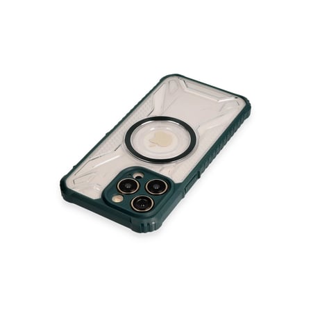 Hediyelik Apple İphone 12 Pro Kılıf Prag Magneticsafe Kapak - Koyu Yeşil