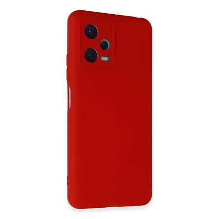 Hediyelik Xiaomi Redmi Note 12 5g Kılıf Nano İçi Kadife Silikon - Kırmızı
