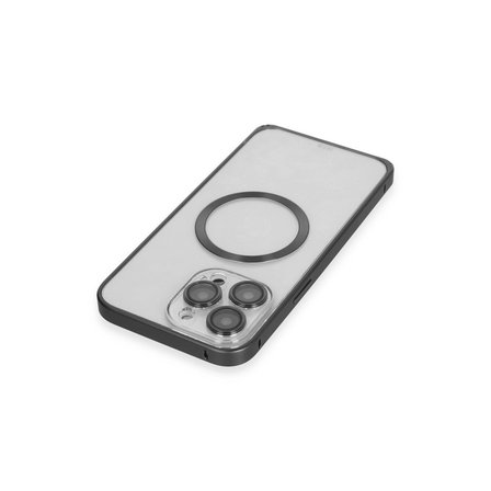 Hediyelik Joko Apple İphone 15 Pro Max Kılıf Metal Bumper Magneticsafe Kapak - Siyah