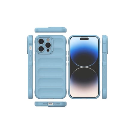 Hediyelik Apple İphone 15 Pro Max Kılıf Optimum Silikon - Sky Blue