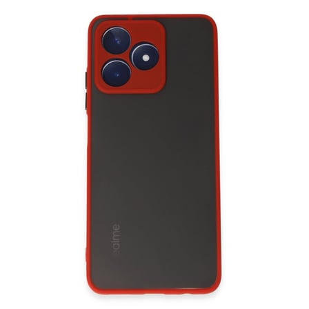 Hediyelik Realme C53 Kılıf Montreal Silikon Kapak - Kırmızı