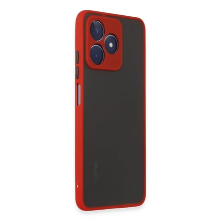 Hediyelik Realme C53 Kılıf Montreal Silikon Kapak - Kırmızı