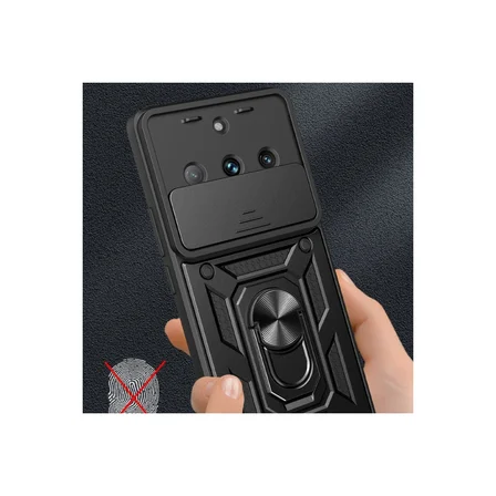 Hediyelik Realme 11 Pro Kılıf Pars Lens Yüzüklü Silikon - Kırmızı