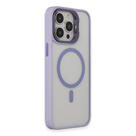 Hediyelik Joko Apple İphone 15 Pro Max Kılıf Roblox Lens Magsafe Standlı Kapak - Lila