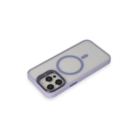 Hediyelik Joko Apple İphone 15 Pro Max Kılıf Roblox Lens Magsafe Standlı Kapak - Lila