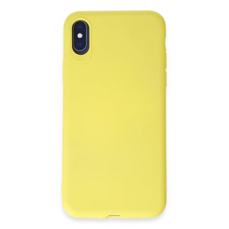 Hediyelik Apple İphone X Kılıf First Silikon - Sarı