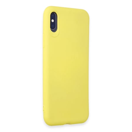 Hediyelik Apple İphone X Kılıf First Silikon - Sarı