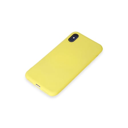 Hediyelik Apple İphone X Kılıf First Silikon - Sarı