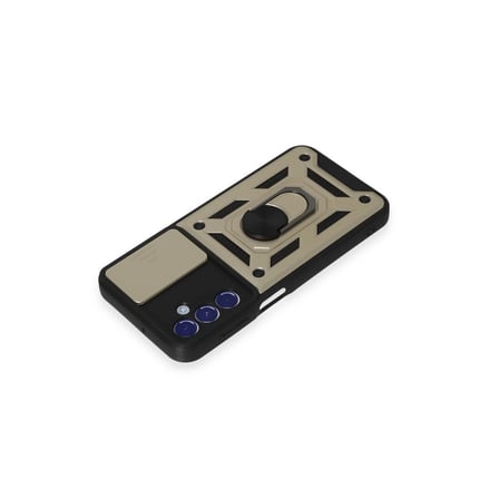 Hediyelik Samsung Galaxy M34 5g Kılıf Pars Lens Yüzüklü Silikon - Gold