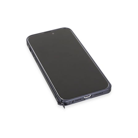 Hediyelik Joko Apple İphone 15 Pro Max Kılıf Metal Bumper Magneticsafe Kapak - Lacivert