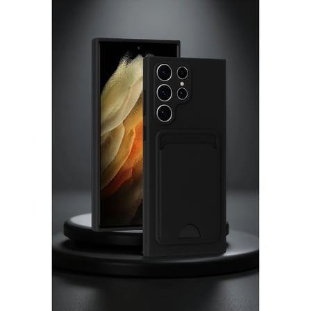 Hediyelik Samsung Galaxy S24 Ultra Kılıf Kelvin Kartvizitli Silikon - Lacivert