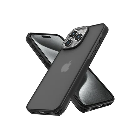 Hediyelik Apple İphone 15 Pro Max Kılıf Elegant Kapak - Siyah