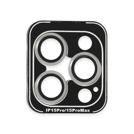 Hediyelik Joko Apple İphone 15 Pro Max Pvd Metal Kamera Lens - Gümüş
