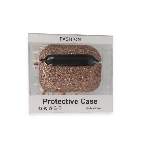 Hediyelik Apple Airpods Pro (1.nesil) Spell Simli Kılıf - Rose Gold