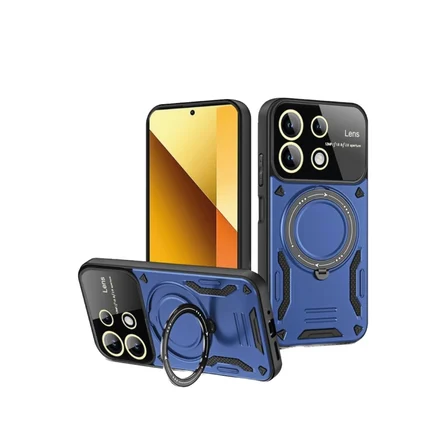 Hediyelik Xiaomi Redmi Note 13 4g Kılıf Joy Lens Standlı Kapak - Lacivert