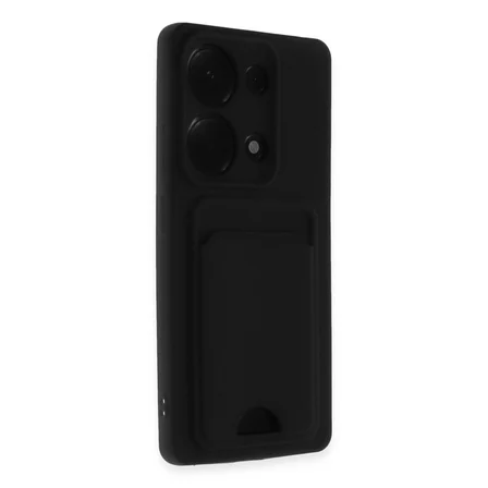 Hediyelik Xiaomi Redmi Note 13 Pro 4g Kılıf Kelvin Kartvizitli Silikon - Siyah