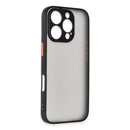 Hediyelik Apple İphone 16 Pro Max Kılıf Montreal Silikon Kapak - Siyah