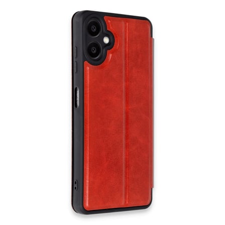 Hediyelik Samsung Galaxy A06 Kılıf Flip Cover - Kırmızı