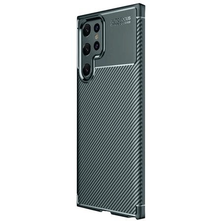 Hediyelik Samsung Galaxy S25 Ultra Kılıf Auto Focus Karbon Kapak - Koyu Yeşil