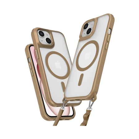Hediyelik Apple İphone 15 Plus Kılıf Enka Magsafe Silikon Kılıf - Desert