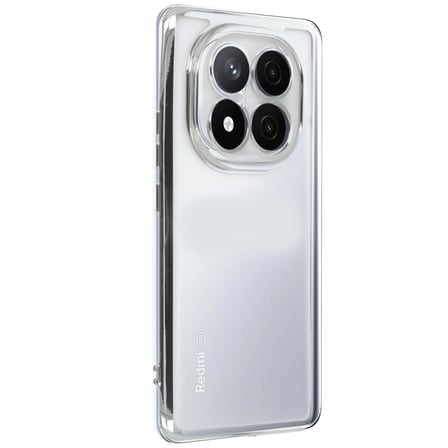 Hediyelik Xiaomi Redmi Note 14 Pro Plus Kılıf Razer Lensli Silikon - Gümüş