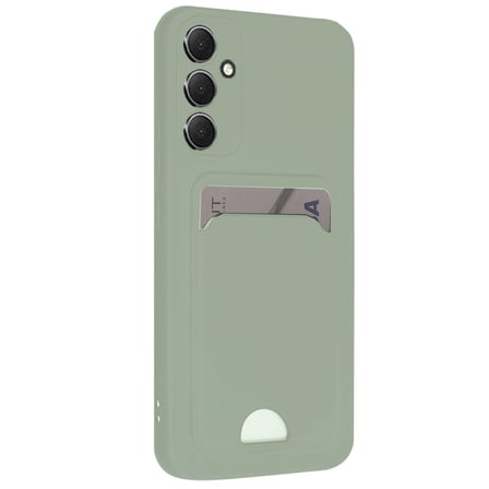 Hediyelik Samsung Galaxy A16 5g Kılıf Kelvin Kartvizitli Silikon - Açık Yeşili