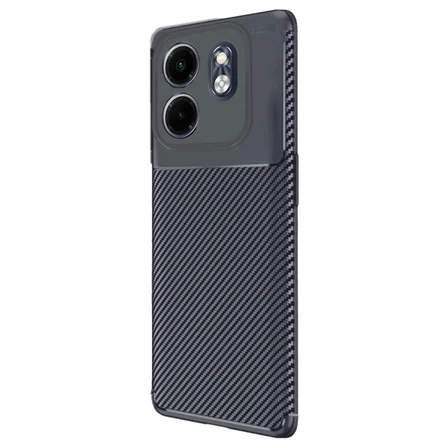 Hediyelik İnfinix Smart 9 Kılıf Auto Focus Karbon Kapak - Lacivert