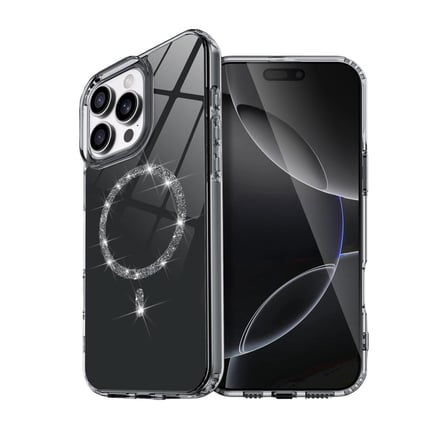 Hediyelik Apple İphone 14 Pro Max Live Diamond Magsafe Kapak - Siyah