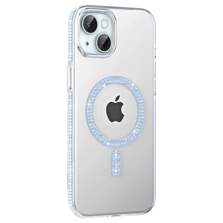 Hediyelik Joko Apple İphone 14 Move Taşlı Magsafe Kapak - Mavi