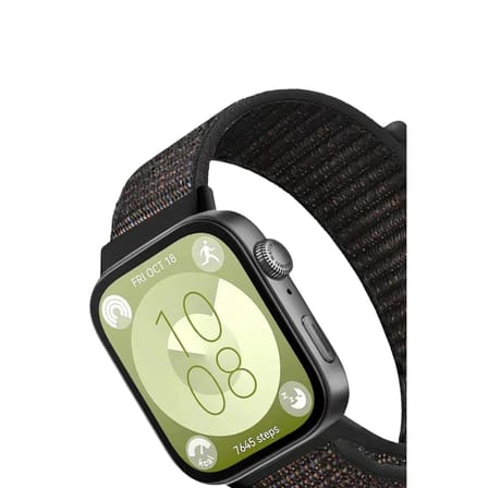 Hediyelik Huawei Fit 4 Hasırlı Cırtcırtlı Kordon (saat Değildir) - Siyah