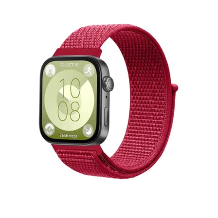 Hediyelik Huawei Fit 4 Hasırlı Cırtcırtlı Kordon (saat Değildir) - Kırmızı