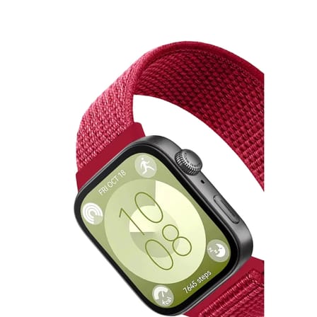 Hediyelik Huawei Fit 4 Hasırlı Cırtcırtlı Kordon (saat Değildir) - Kırmızı