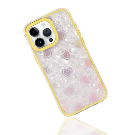 Hediyelik Apple İphone 16 Pro Lumi Desenli Kapak - Sarı