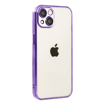 Hediyelik Apple İphone 15 Razer Lensli Silikon - Mor