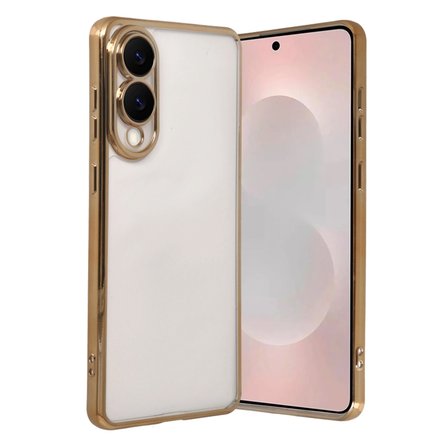 Hediyelik Samsung Galaxy S25 Edge Razer Lensli Silikon - Gold