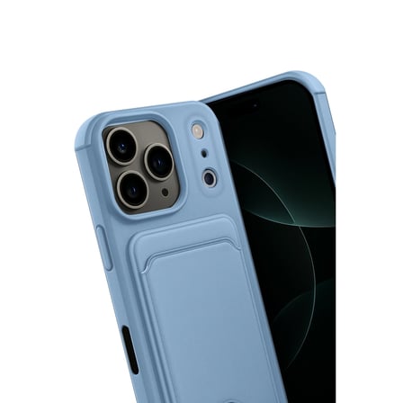 Hediyelik Apple İphone 17 Pro Kelvin Kartvizitli Silikon - Mavi