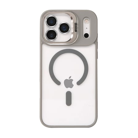 Hediyelik Joko Apple İphone 17 Pro Remim Lensli Magsafe Standlı Kapak - Titan Gri