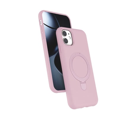 Hediyelik Apple İphone 11 Regal Magsafe Standlı Kapak - Açık Pembe
