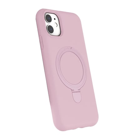 Hediyelik Apple İphone 11 Regal Magsafe Standlı Kapak - Açık Pembe
