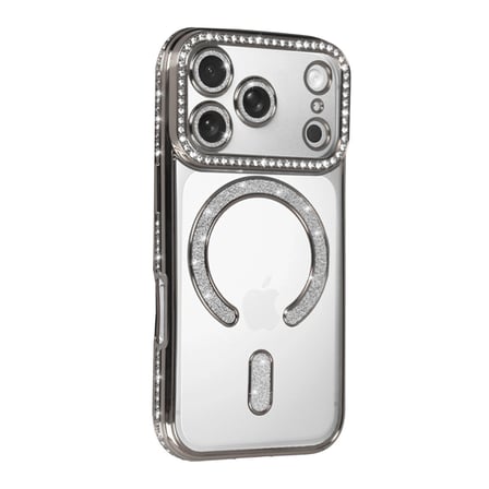 Hediyelik Apple İphone 17 Pro Joke Simli Magneticsafe Kılıf - Gümüş
