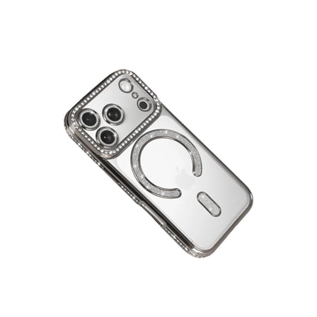 Hediyelik Apple İphone 17 Pro Joke Simli Magneticsafe Kılıf - Gümüş