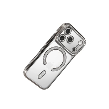 Hediyelik Apple İphone 17 Pro Joke Simli Magneticsafe Kılıf - Gümüş