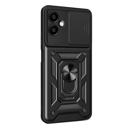 Hediyelik Samsung Galaxy A07 4g Pars Lens Yüzüklü Silikon - Siyah