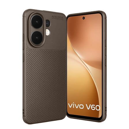hediyelik vivo v60 5g auto focus karbon kapak - kahverengi